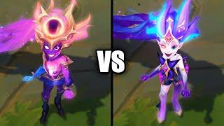 Dark Star Zoe vs Star Guardian Zoe Skins Comparison (League of Legends)