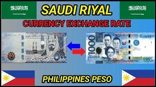 Saudi riyal to Philipine peso exchange rate today | riyal to peso | SAR to PHP | riyal vs peso |