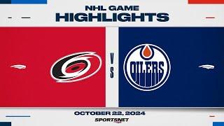 NHL Highlights | Hurricanes vs. Oilers - October 22, 2024