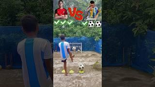 Ronaldo vs Messi fan 1vs1 challenge #football #13million #vairalshorts #messi