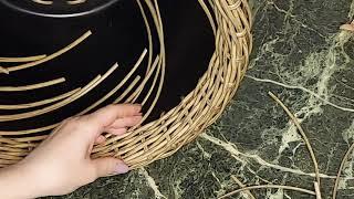 Три способа аккуратно закончить плетение. Прячем кончики DIY rattan flowerpot.