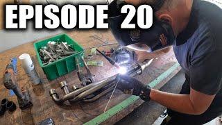 [EP20] BMW K100 Café Racer Build - Welding the frame hoop