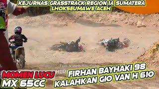 FIRHAN BAYHAQI 98 vs GIOVAN H 610 JATUH BANGUN REBUT PODIUM - MOTO 1 MX 65cc KEJURNAS GRASSTRACK