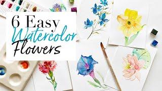 6 Watercolor Flowers You Need to Know How to Paint!