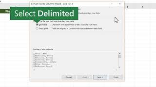 Split text into different columns with the Convert Text to Columns Wizard   Excel