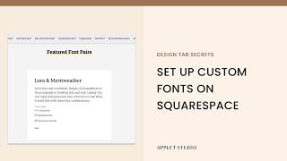 How to change fonts on Squarespace website