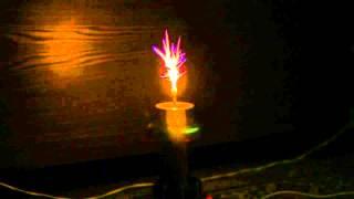 My tesla coil playing "Mission Impossible" with salt