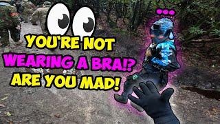 She's Playing All NATURAL?  Airsoft Funny Moments & Fails