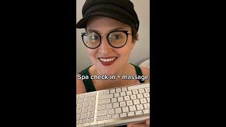 Spa check in + massage (“chop”, “squeeze”, hands only) pt. 16