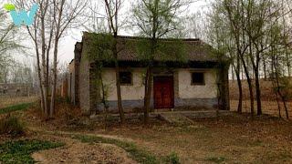 Unable to live with his stepmother, young man cleaning up an old house and building a bamboo house