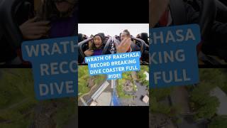 Riding WRATH OF RAKSHASA record-breaking DIVE COASTER at Six Flags Great America!