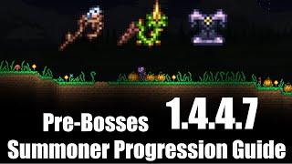 Pre Bosses Summoner Progression Guide // Terraria  1.4.4.7