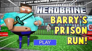 NEW Minecraft Herobrine Barry's Prison Run! ‍️ | Roblox First Person Obby Escape Jumpscare