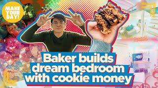 Baker builds dream bedroom with cookie money | Make Your Day