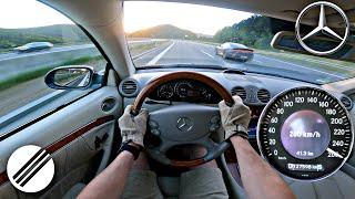 2003 MERCEDES-BENZ CLK 500 TOP SPEED DRIVE ON GERMAN AUTOBAHN 