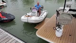 THE Dinghy Davit Beach Club HD+ in extension XXXL With THE Bar on Sessa C38 dinghy