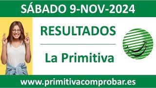 Resultado del sorteo La Primitiva del sabado 9 de noviembre de 2024