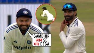 Stump Mic️ Rishabh Pant said "Gambhir Jaan Se Mar Dega" when Ravindra Jadeja dropped easy Catch