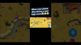 WHEN YOUR PHONE DIES DURING A HIGH SCORE! #SnakeRivals #YROR #Supersolid