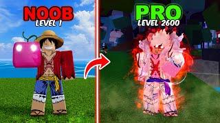 Noob to Pro as Luffy using the Rubber Fruit in Blox Fruits! Level 1 to Max Level