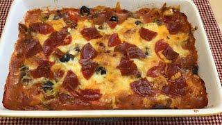 Crustless Super Supreme Pizza Casserole..(gluten free & no sugar added)