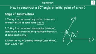 How to construct a 60 degree angle on any given line segment?