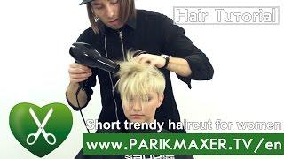 Short trendy haircut for women. parikmaxer TV USA