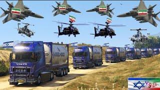 Iran vs Israel War | Irani Fighter Jets Airstrike on Israeli Military Airport of Tel-Aviv - GTA 5