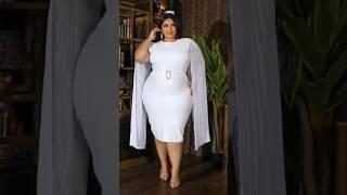 Glamorous woman in daily beauty fashion. models lifestyle curvy plus size women