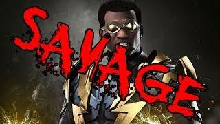 Black Lightning - All Savage Dialogue Intros | INJUSTICE 2