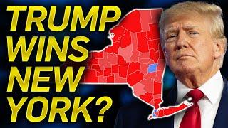 TRUMP SURGES IN NEW YORK, TIES HARRIS IN NEW POLL (Map Projection)