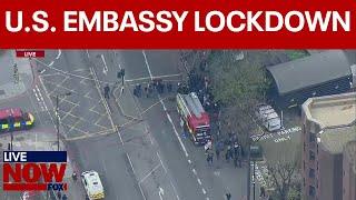 BREAKING: US Embassy in London on lockdown after bomb threat | LiveNOW from FOX