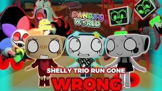 SHELLY SIBLING TRIO RUN gone *WRONG*!| dandys world gameplay (floor 16) |