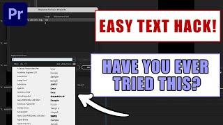How to QUICKLY Change ALL the Fonts in your Premiere Pro 2023 Sequence! (EASY!)