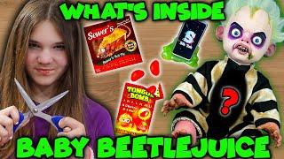 What's Inside Baby Beetlejuice! Cutting Open Creepy Doll!