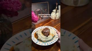 Braised beef + chive mashed potatoes! #braisedbeef #mashedpotatorecipe #dinnerrecipe #dinnerideas