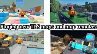 I played new TDS maps and map remakes | Roblox