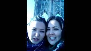 Brooklyn bridge, story of two crazy kazakh girl...