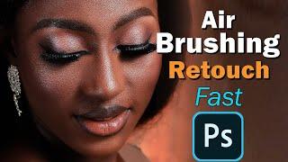 Air brushing FAST RETOUCHING Tutorial. Adobe Photoshop.