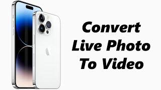 How To Convert Live Photo To Video On iPhone