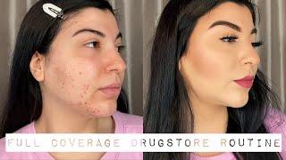 MY FULL COVERAGE DRUGSTORE FOUNDATION/FACE ROUTINE 2020