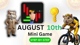 10th AUGUST - Hamster Kombat Mini Game SOLUTION - Move Market Candles And Get Keys