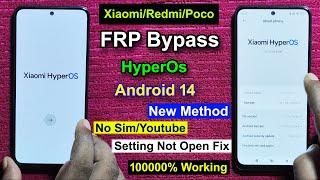 "Finally Without Pc"All Xiaomi/Redmi/Poco Hyperos FRP Bypass Android 14 | Gmail Lock Remove MI/Redmi