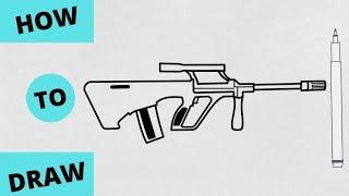 HOW TO DRAW AUG GUN FROM GARENA FREE FIRE || COMO DESENHAR A ARMA AUG DO FREE FIRE