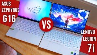 Lenovo Legion 7i vs Asus Zephyrus G16 - Battle of the Best Gaming Laptops