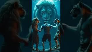 They Live in the OCEAN?!   Lion + Tiger + Human Fight a Vortex | Family Animation