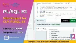 Mini-Project for CLP_PLSQL_E2 Hands-on | Fresco Play Hands on Solution #tcs