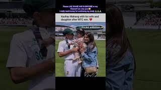 Keshav Maharaj with his wife and daughter after WTC win.️ #keshavmaharaj #cricket #wtc2025 #ausvssa