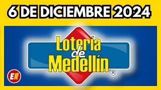 Resultado de la LOTERIA DE MEDELLIN del VIERNES 6 de diciembre de 2024 