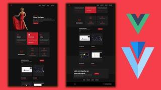 Vuejs - Vuetify How To Build A Personal Portfolio  Website Using HTML & CSS & JS | Portfolio Website